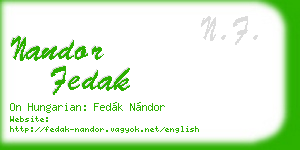 nandor fedak business card