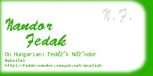 nandor fedak business card